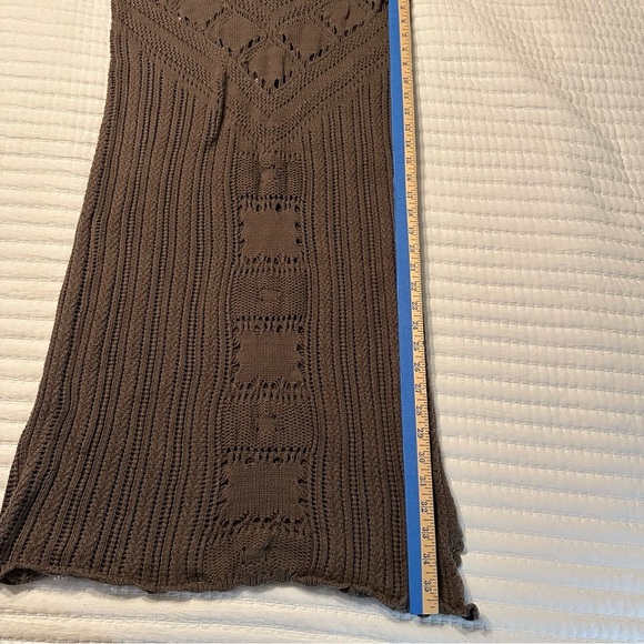 FP Beach Crochet Dress Womens S Brown Knit Swim Coverup Beach Boho Beachy(a4 - Picture 13 of 13